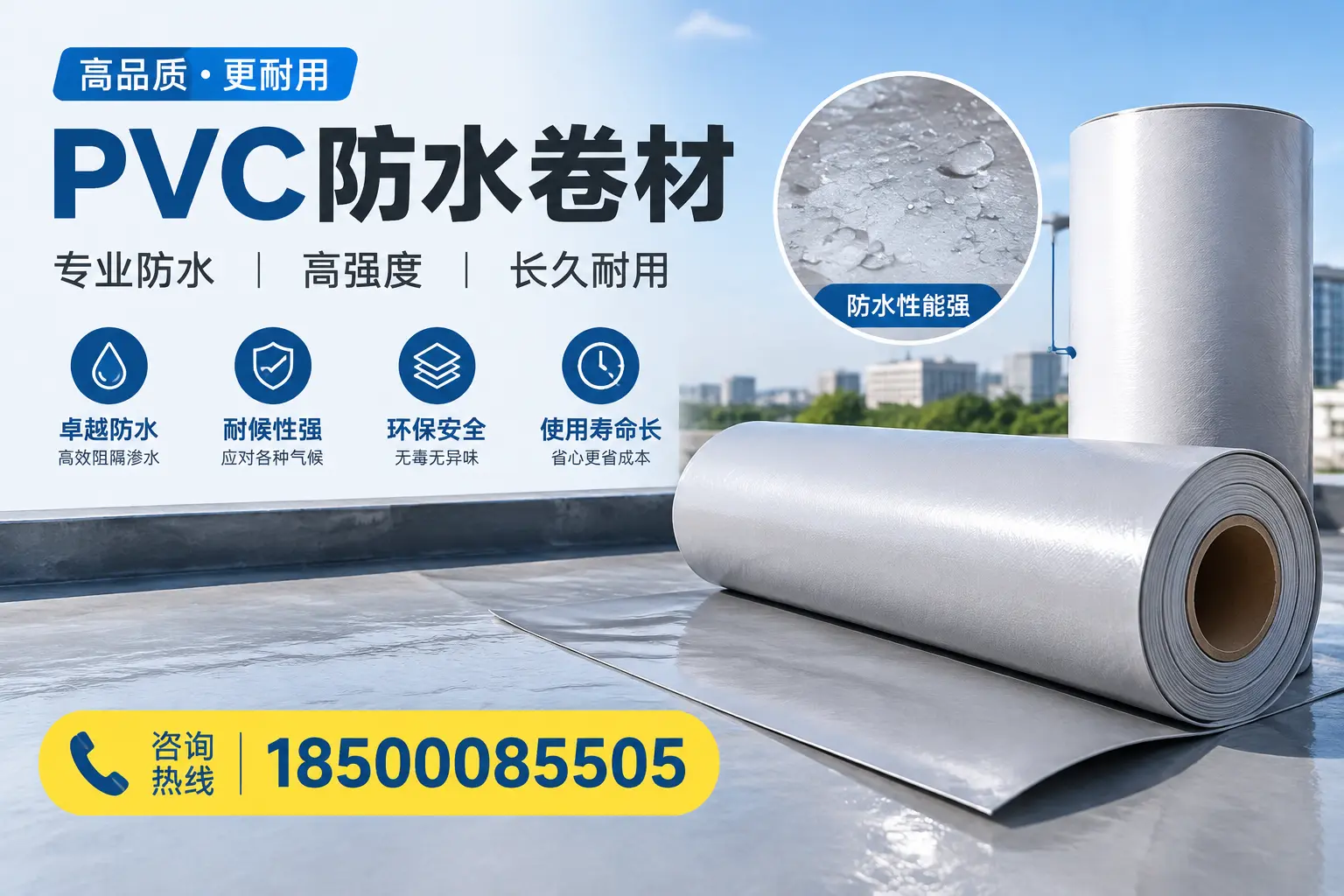 PVC防水卷材的安装方法与注意事项,孝感用户必看